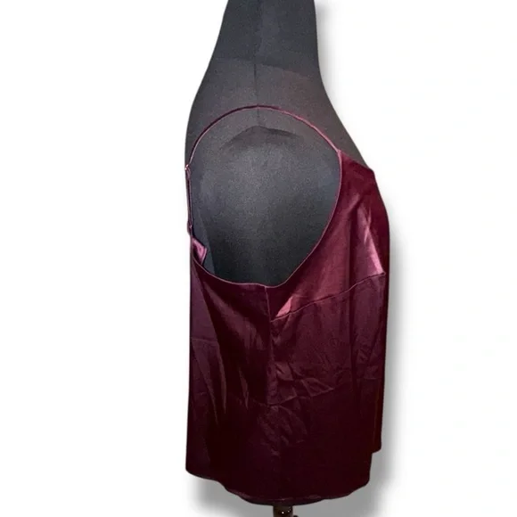 LANE BRYANT Satin Cami - Burgundy Plus 16 - Picture 6 of 13
